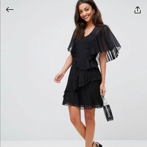 ASOS black chiffon dress
